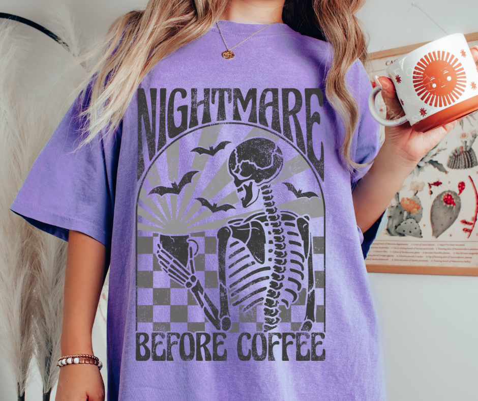 Nightmare Before Coffee | Skelly Comfort Colors® Tee