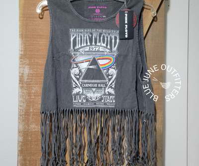 Ladies Pink Floyd Fringed Tank Top | Officially Licensed