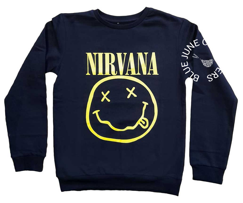 Toddler Youth Nirvana Smiley Sweatshirt Officially Licensed