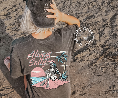 Always Salty Skeleton Beach | Comfort Colors® Surfer Tee