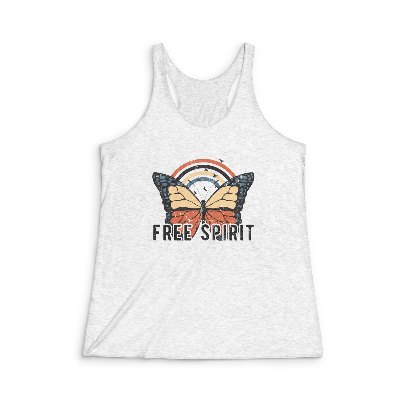Free Spirit Butterfly | Women's Boho Racerback Tank Top