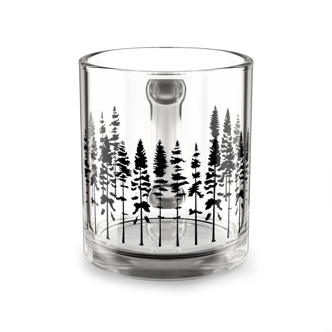Fir Tree Clear Glass Mug