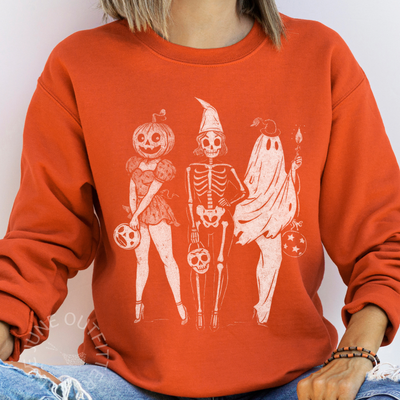 Vintage Sexy Spooky Trio | Unisex Halloween Crewneck Sweatshirt