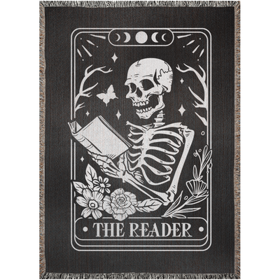 The Reader Tarot Design | Woven Throw Blanket