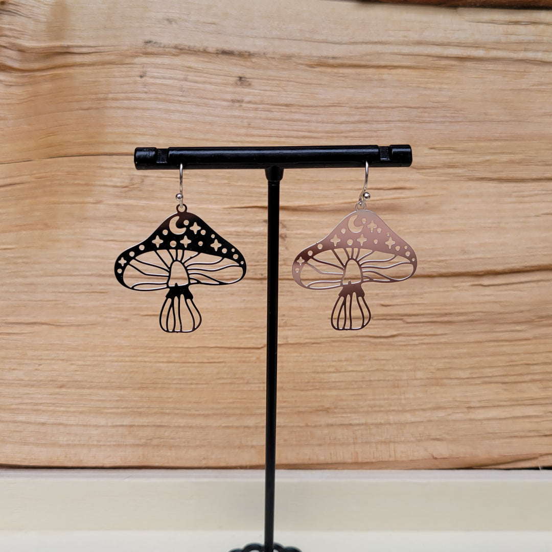 Mystical Mushroom Dangle Earrings