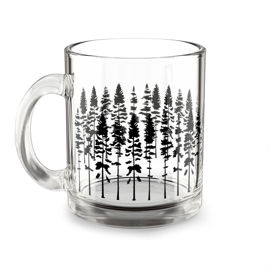Fir Tree Clear Glass Mug