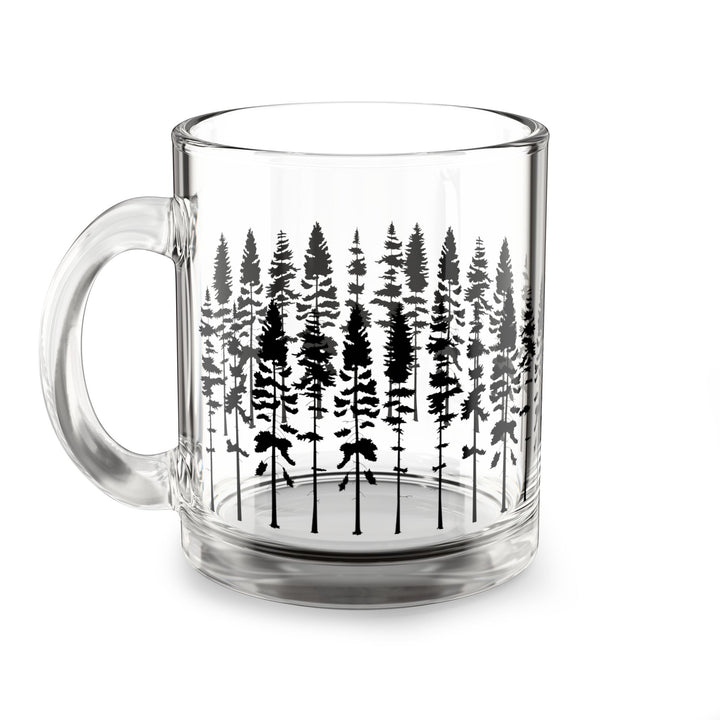 Fir Tree Clear Glass Mug