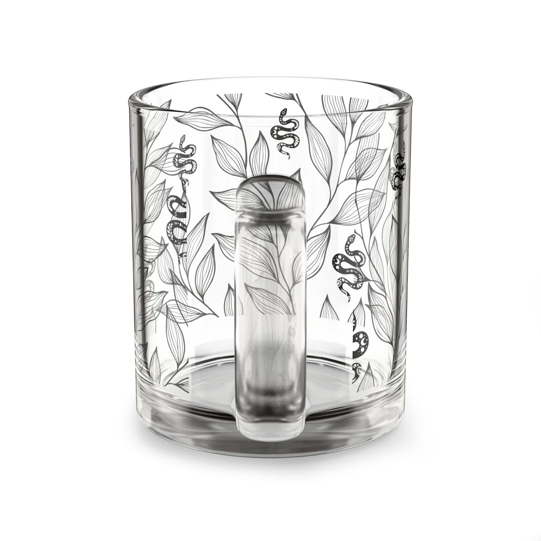 Ethereal Vines and Celestial Snakes Glass Mug