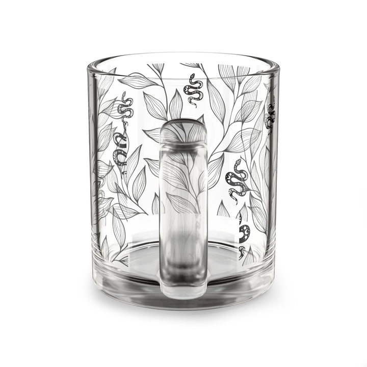Ethereal Vines and Celestial Snakes Glass Mug