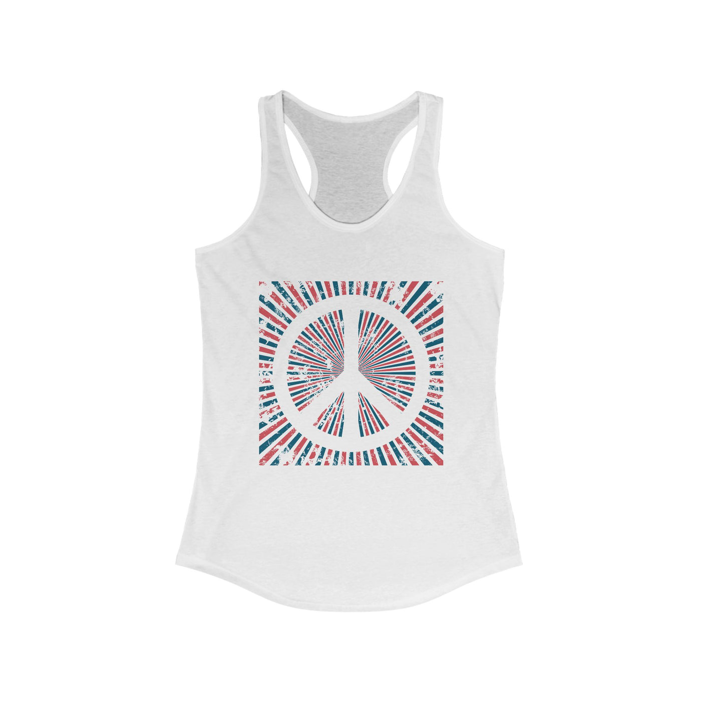 Retro Red White Blue Peace | Fourth of July Tank Top
