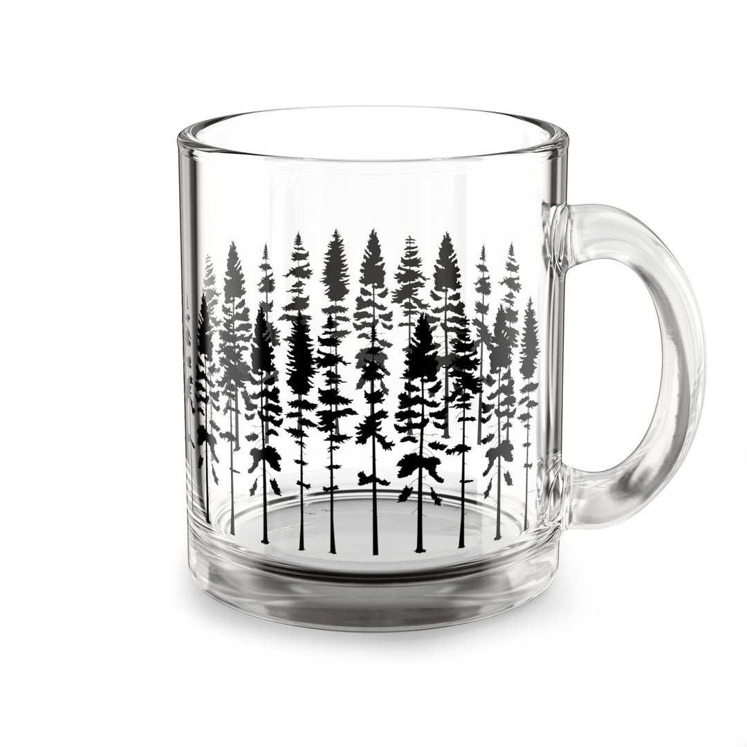 Fir Tree Clear Glass Mug