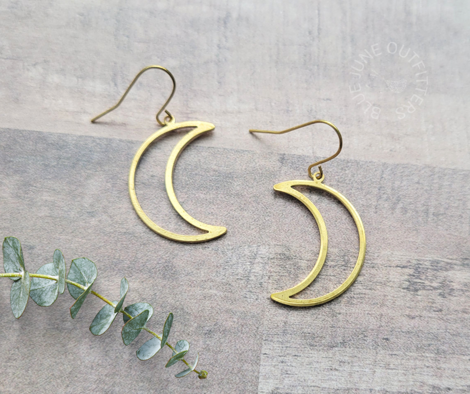 Bohemian Crescent Moon Earrings