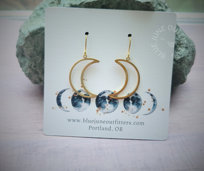 Bohemian Crescent Moon Earrings