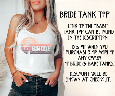 Tropical Bride Tank Top | Bachelorette Party Shirts