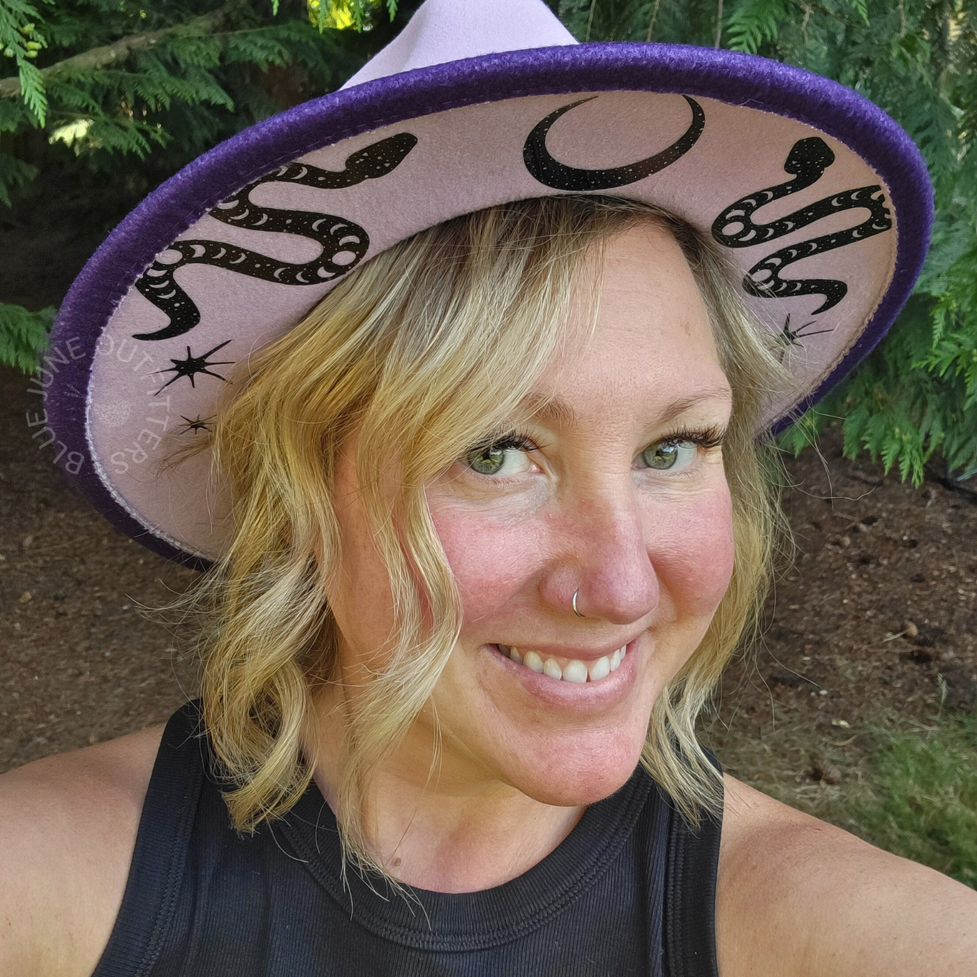 Witchy Ombre Wide Brim Fedora | Witchcore Fashion Accessories