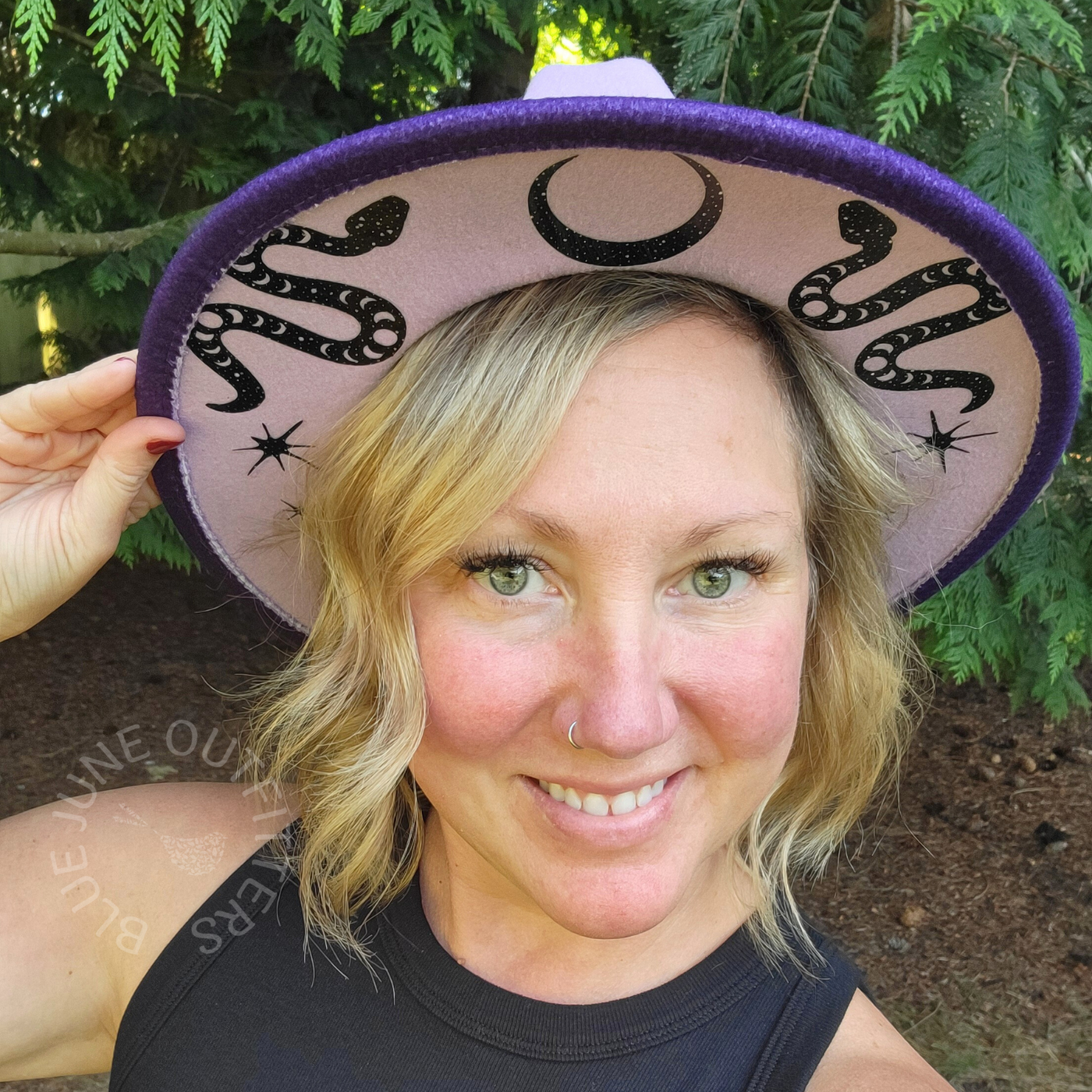 Witchy Ombre Wide Brim Fedora | Witchcore Fashion Accessories