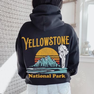 Retro Yellowstone National Park Geyser Hoodie