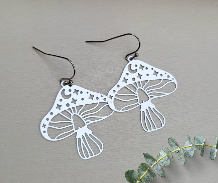 Mystical Mushroom Dangle Earrings
