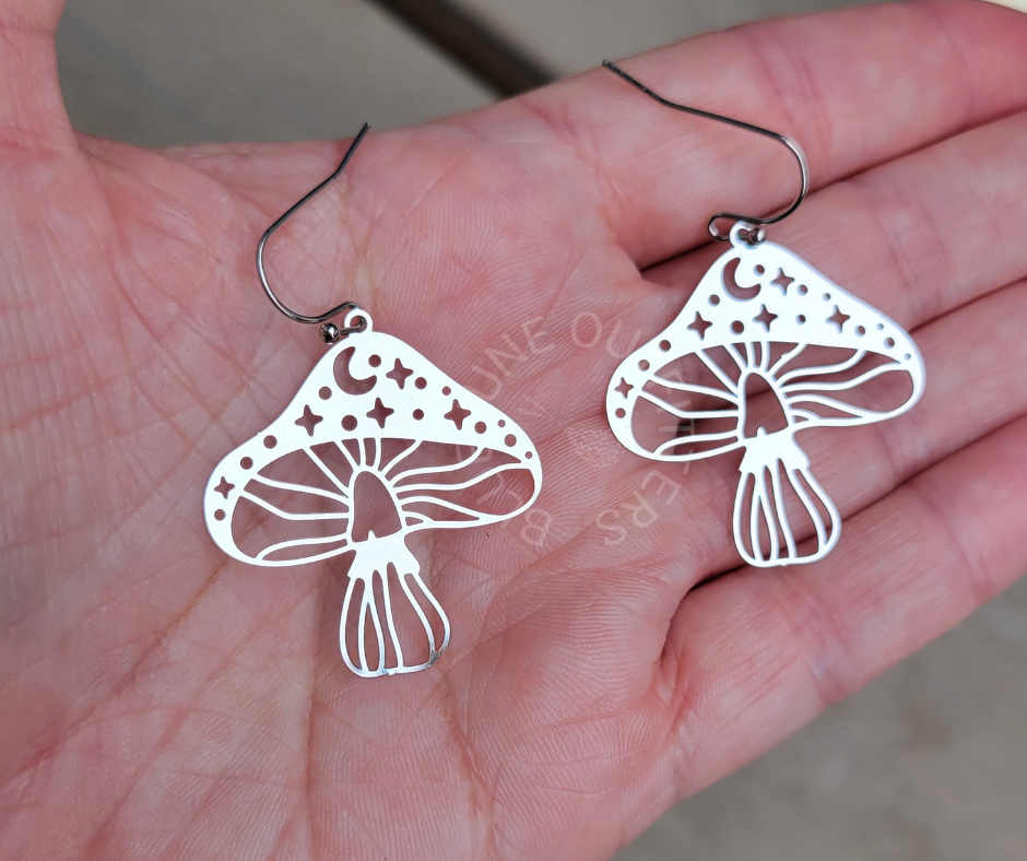 Mystical Mushroom Dangle Earrings