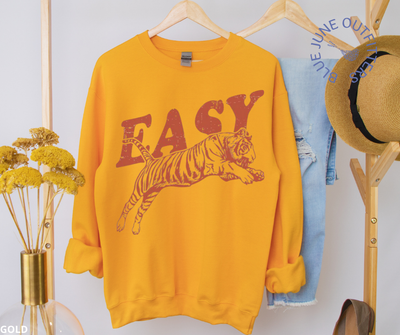 EASY Tiger Graphic Sweatshirt | Vintage-Inspired Unisex Pullover