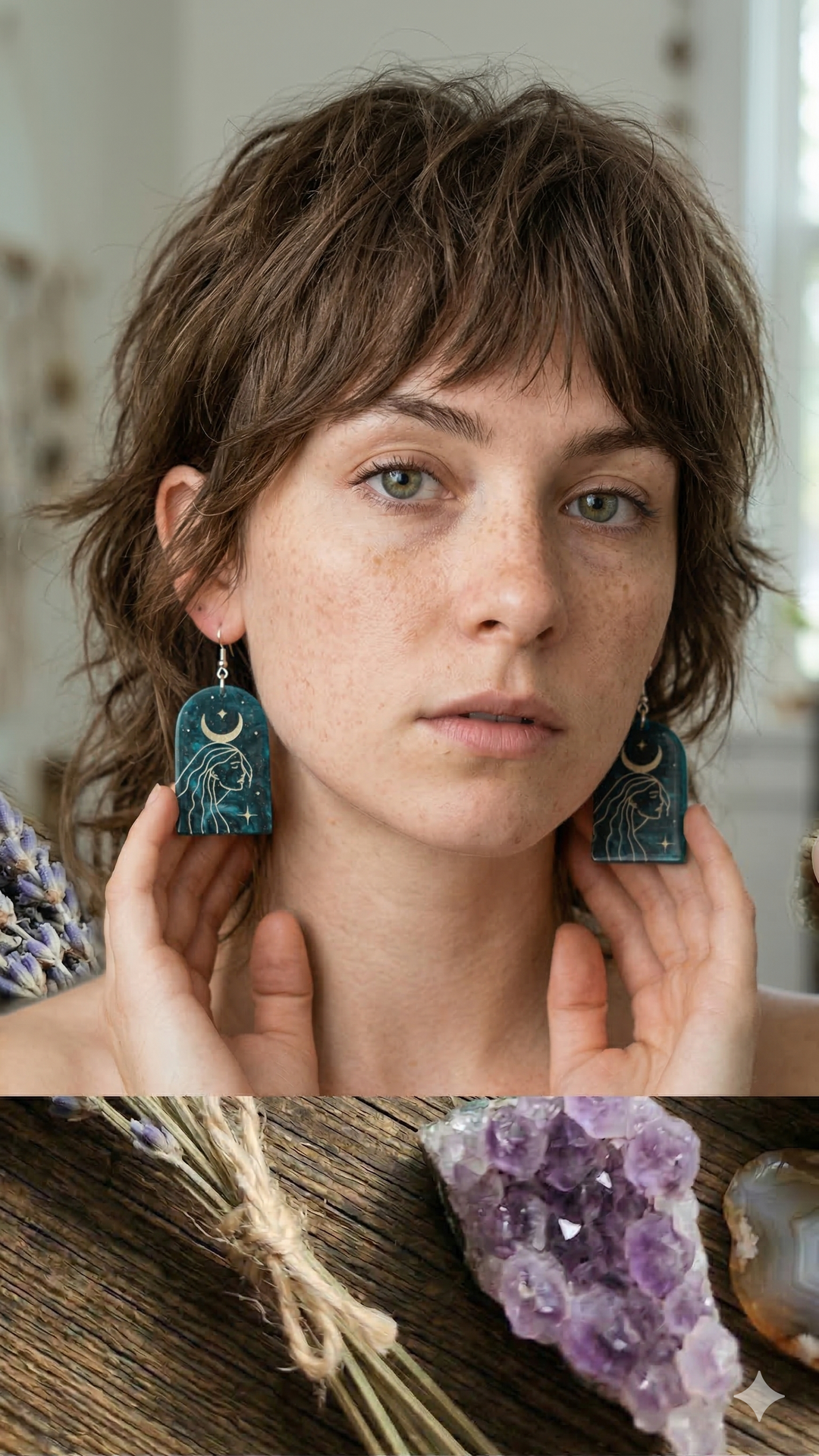 Moon Goddess Ritual Arch Earrings