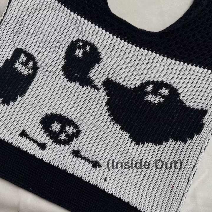 Trendy Knitted Ghost Shoulder Bag