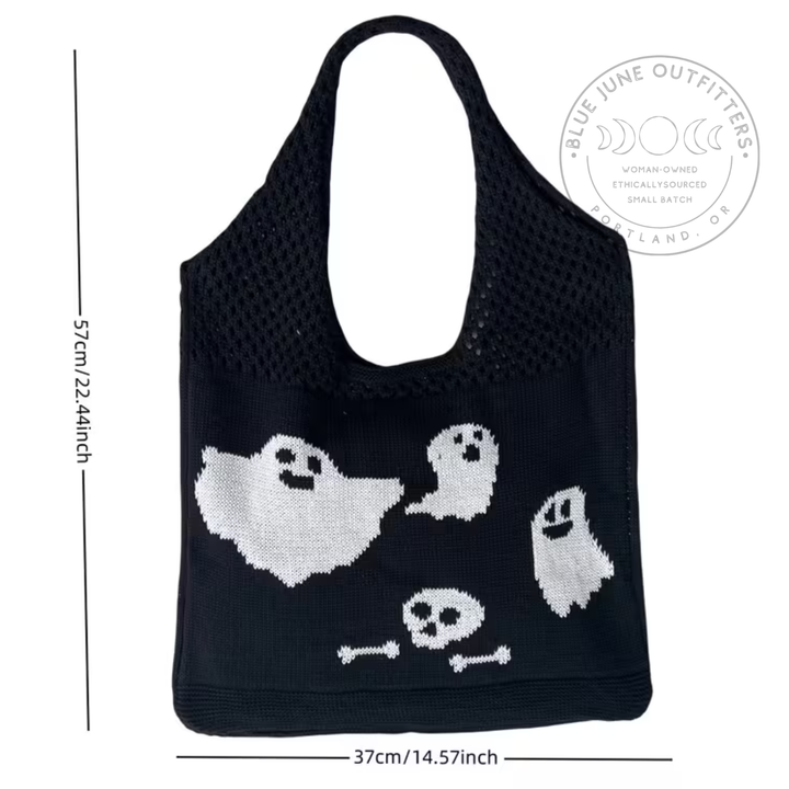 Trendy Knitted Ghost Shoulder Bag