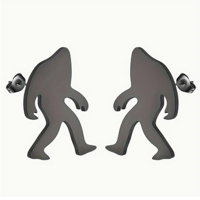 Bigfoot/Sasquatch stainless steel stud earrings