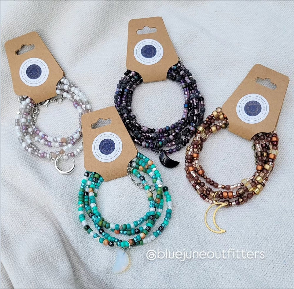 MYSTICAL BEADED WRAP BRACELET | GENUINE GEMSTONES