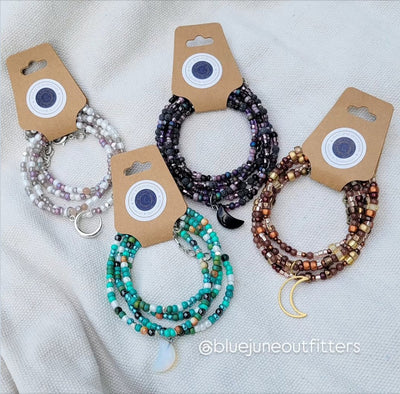 MYSTICAL BEADED WRAP BRACELET | GENUINE GEMSTONES