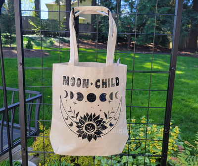 Moon Child Canvas Tote Bag