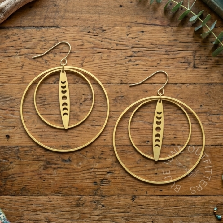 Moon Phase Bohemian Earrings