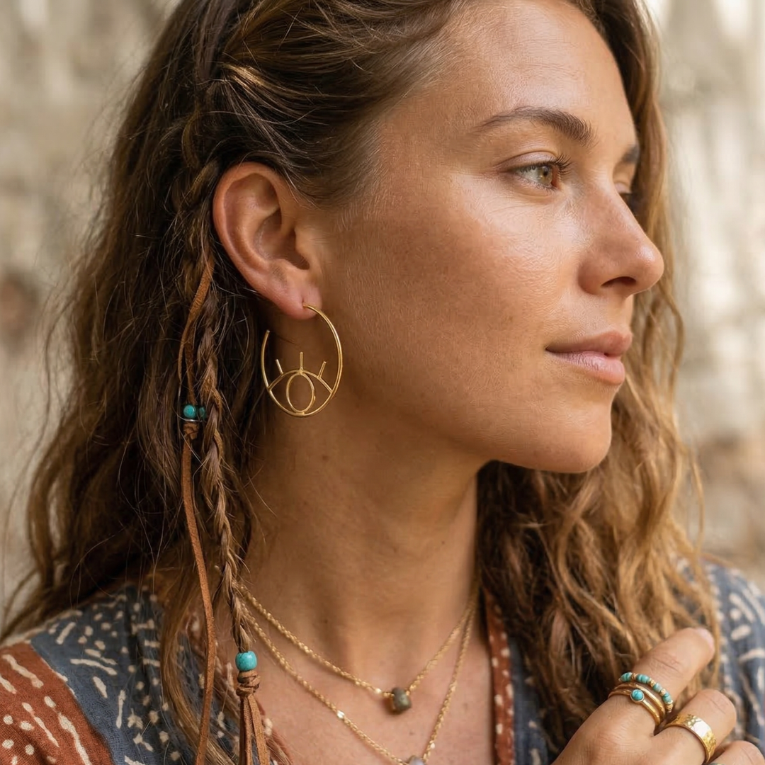 Celestial Vision Hoop Earrings