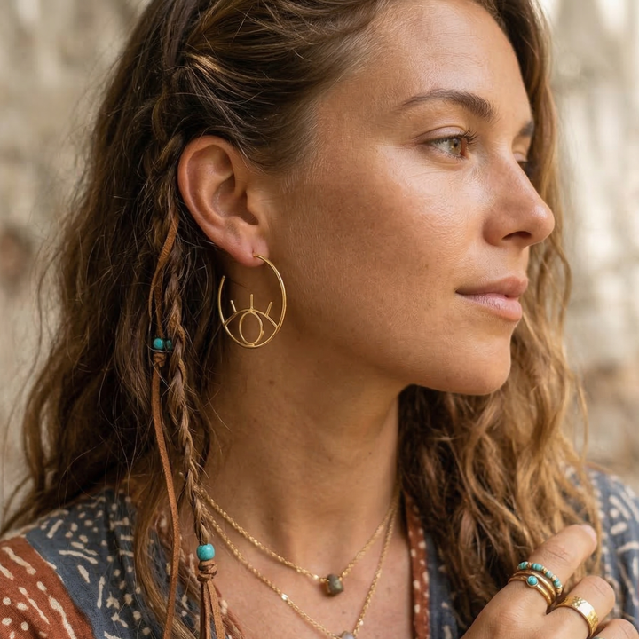 Celestial Vision Hoop Earrings