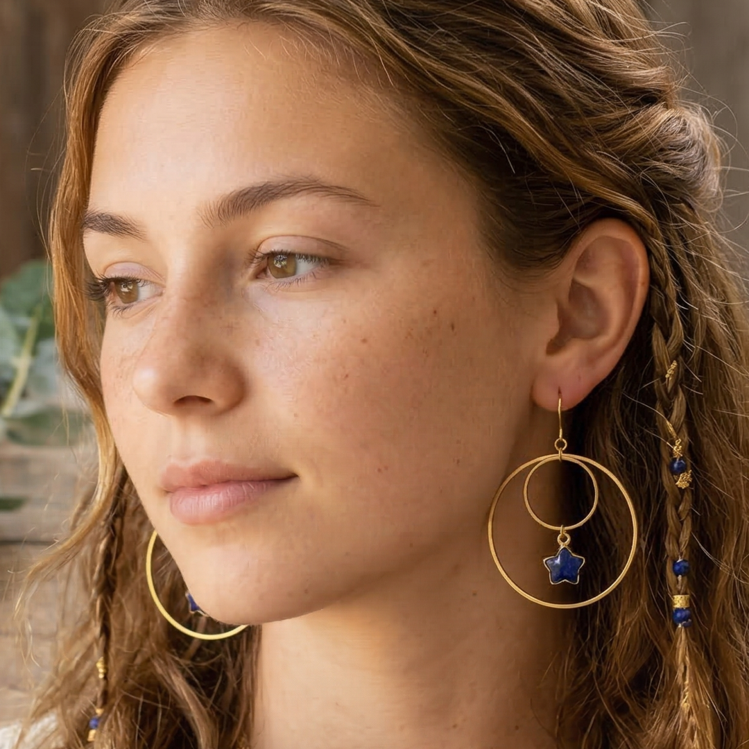 Lapis Star Orbit Hoops