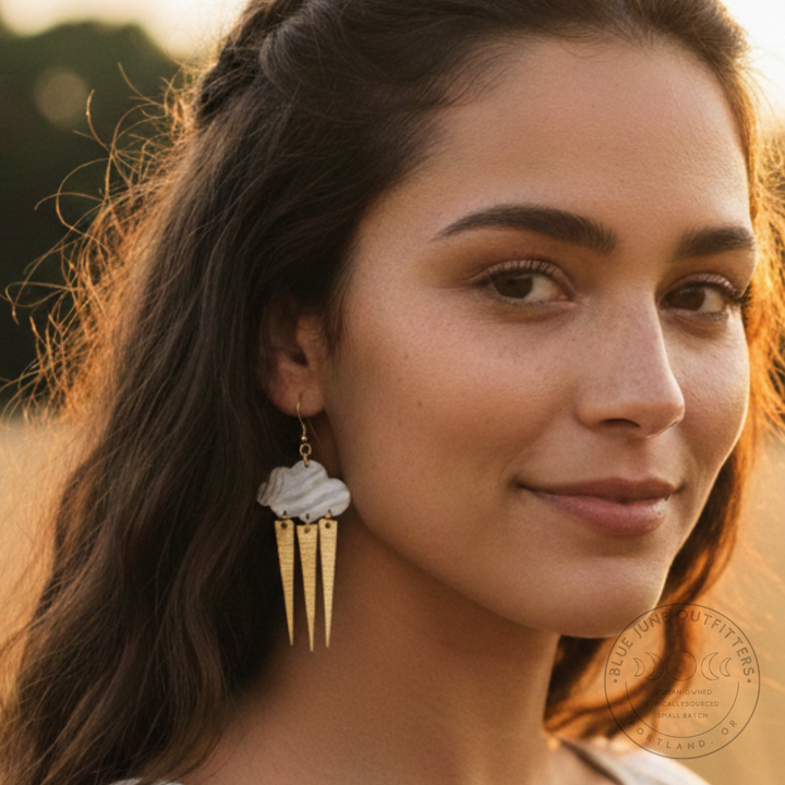 Boho Rain Cloud Earrings