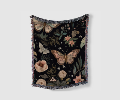 Witch's Night Garden | Woven Throw Blanket