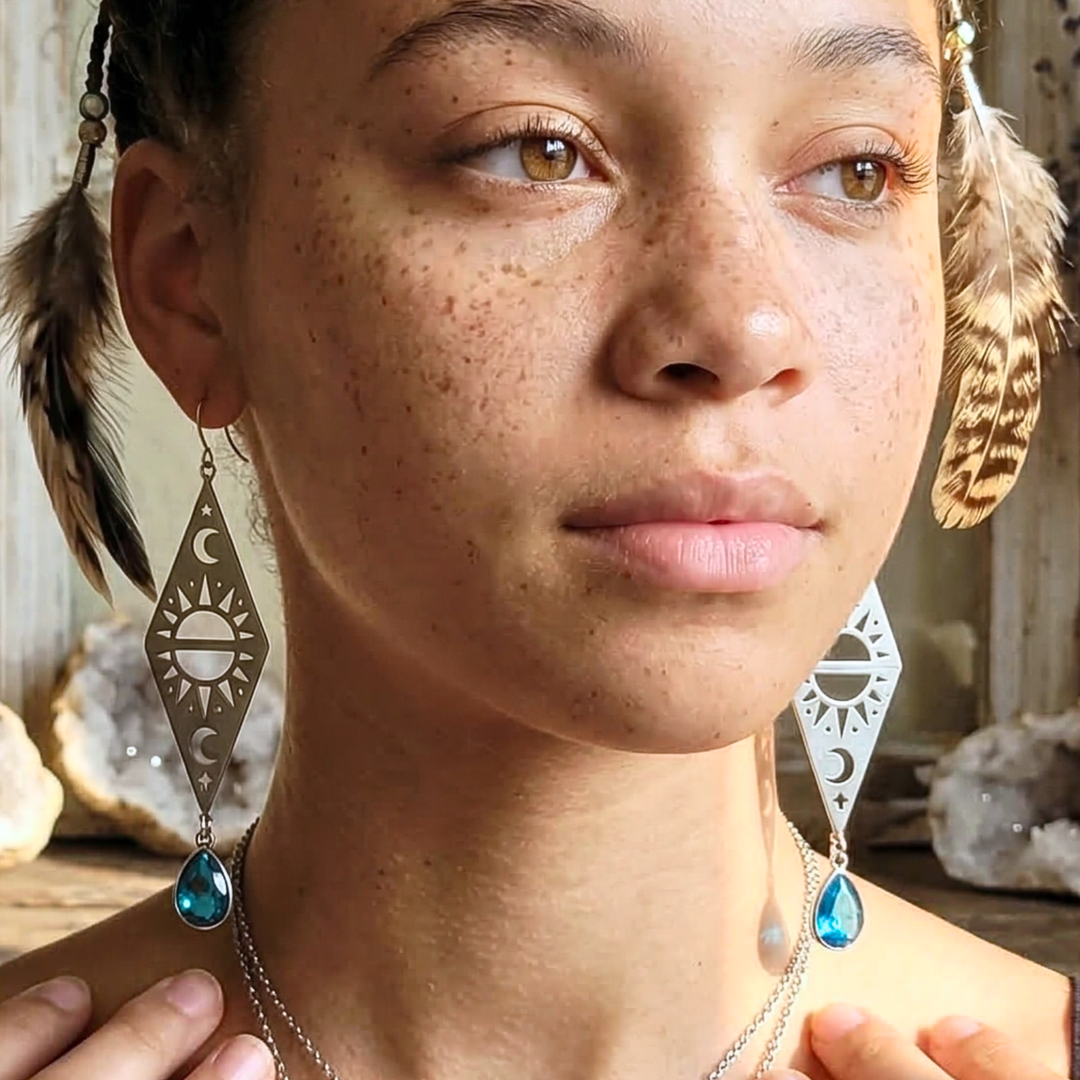 Celestial Oracle 4" Statement Dangles