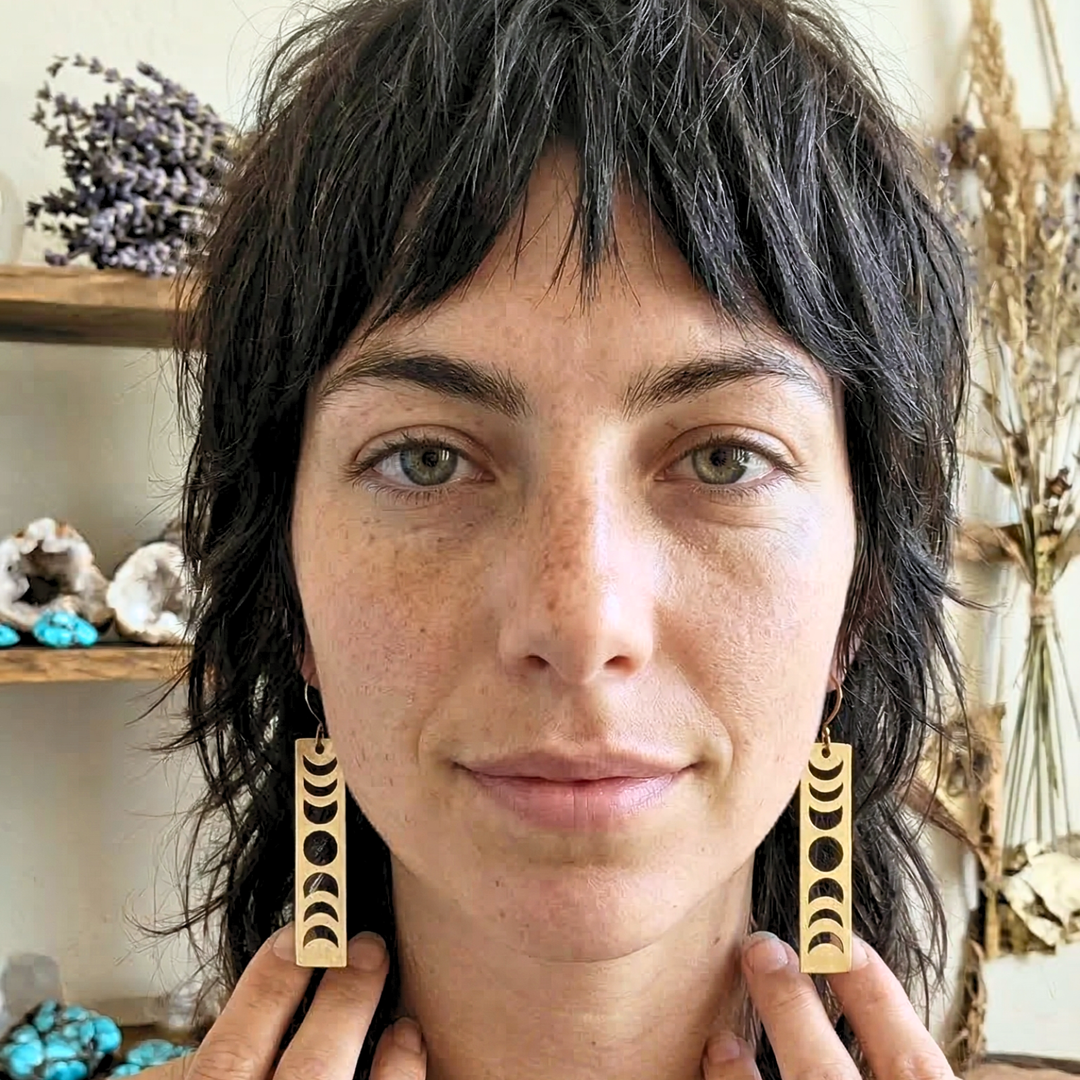 Luna Cycle Moon Phase Earrings