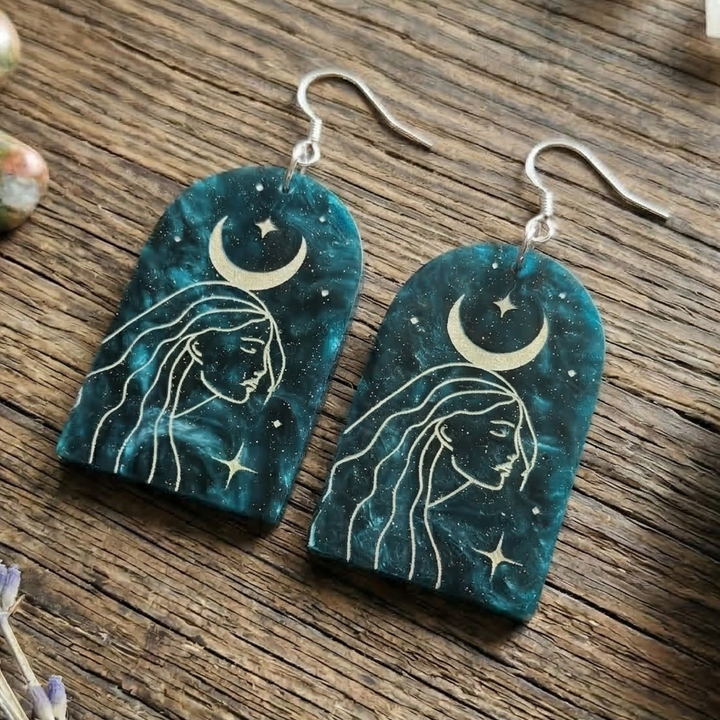Moon Goddess Ritual Arch Earrings