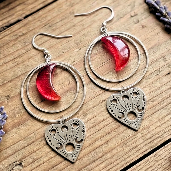 The Crimson Moon Planchette Earrings