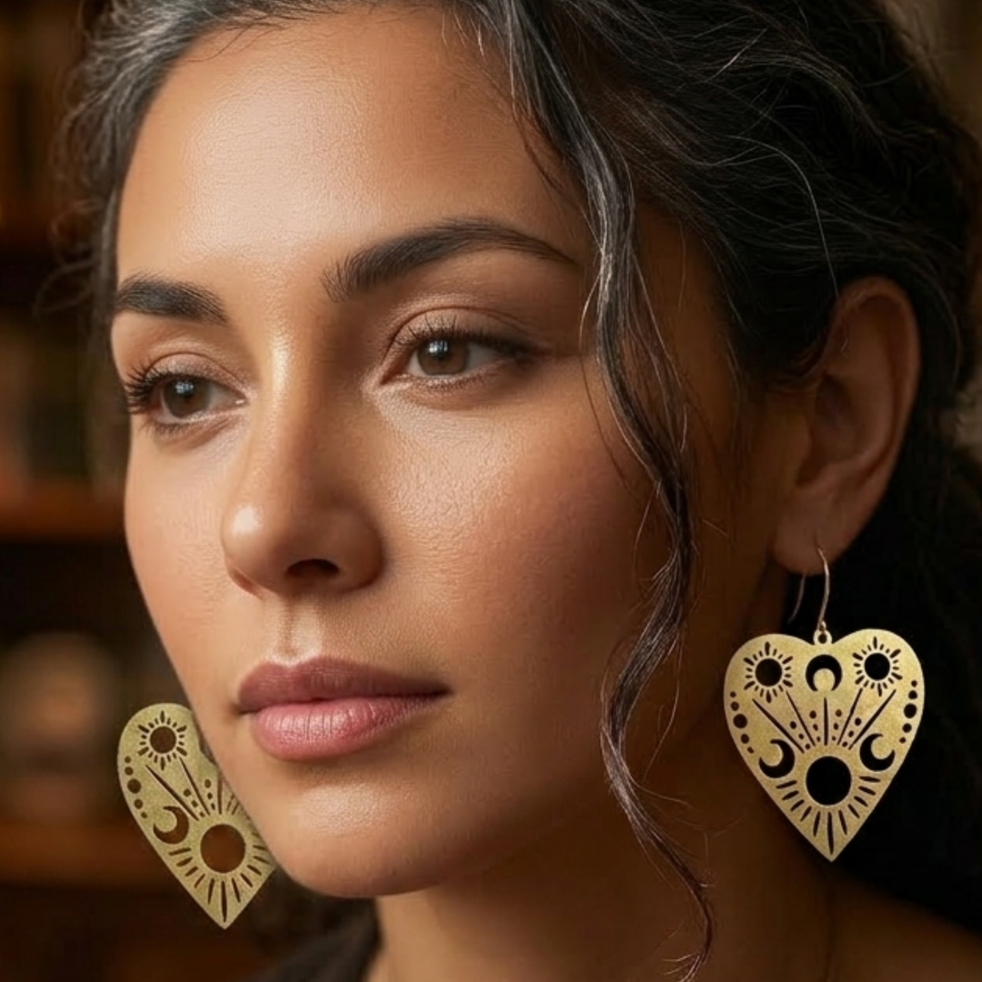 CELESTIAL LASER CUT OUIJA EARRINGS