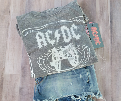 Ladies AC/DC Burnout Tee | Officially Licensed