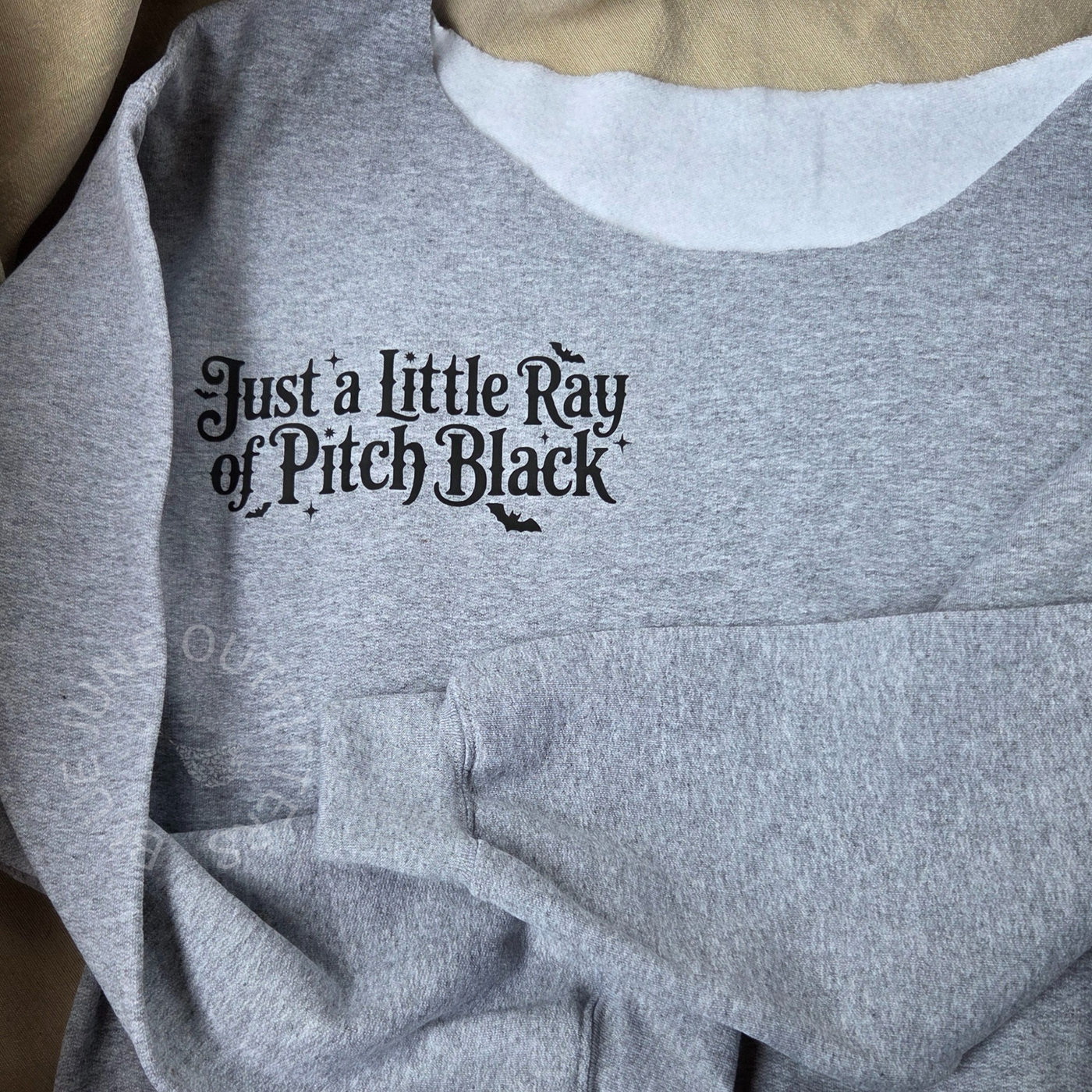 Just a Little Ray of Pitch Black | Off-The-Shoulder Sweatshirt
