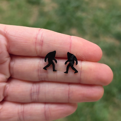 Bigfoot/Sasquatch stainless steel stud earrings