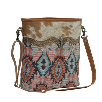 Propose Shoulder Bag – Canvas & Hair-on Shoulder Tote | Myra Bags
