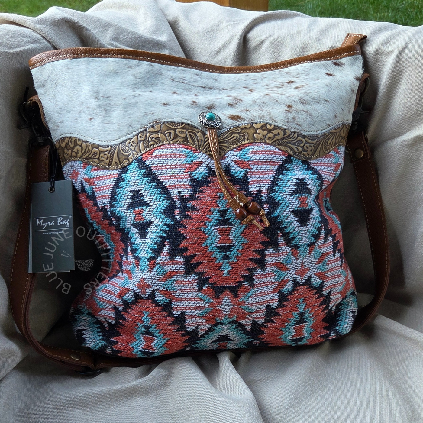 Propose Shoulder Bag – Canvas & Hair-on Shoulder Tote | Myra Bags