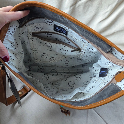 Propose Shoulder Bag – Canvas & Hair-on Shoulder Tote | Myra Bags