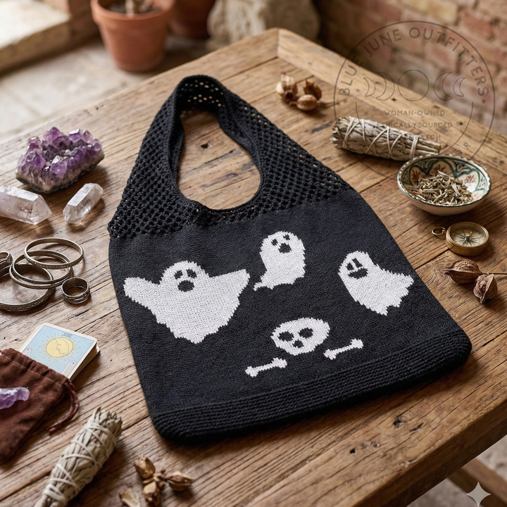 Trendy Knitted Ghost Shoulder Bag