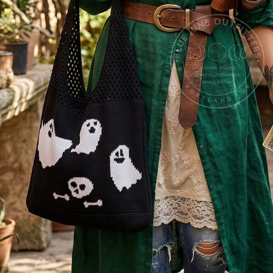 Trendy Knitted Ghost Shoulder Bag